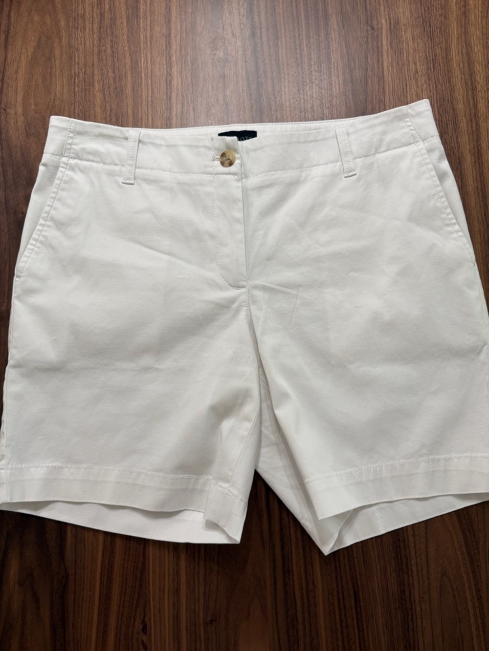 Talbots White Cotton Chino Shorts